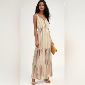 Jack by BB Dakota multicolored striped maxi dress